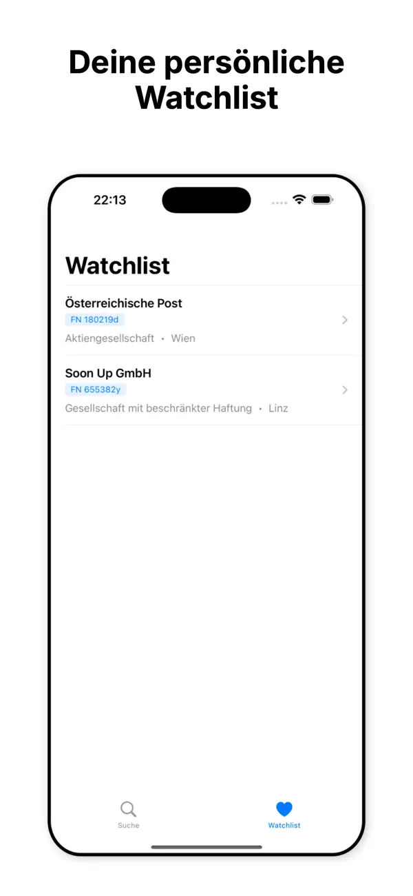 Firnexa: Firmenbuch Österreich Complete company profiles feature screenshot